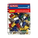 Produkt-Bild: Herlitz 10411148 Vielzweckklammern Box, 19mm, 80 St&uuml;ck, farbig