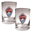 Colorado Rapids Soccer 2pc Rocks Glass Set - Primary Team Logo MAJOR-LEAGUE-SOCCER Soccer