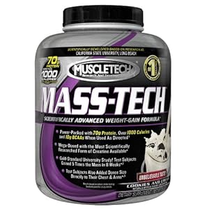 Muscletech Mass-Tech Powder, Cookies & Cream, 5 Pounds