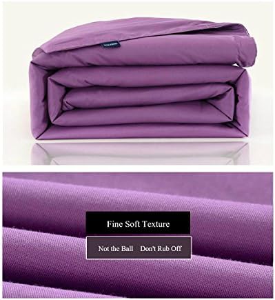 Queen WishUlucky Cotton Solid Colors Highest Quality All Season Classic Hypoallergenic Comforter Cover-Violet