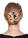 Marycrafts Buffalo Horn Hair Comb 4 Prongs Hair Fork Hair Pin Hair Accessories For Women