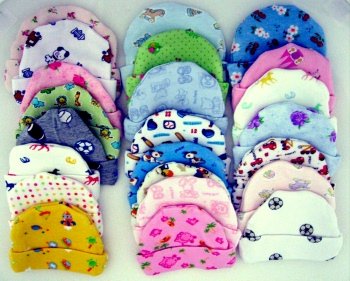 Baby Hats with Prints (Lots of Patterns! Four preemie-newborn sizes!)