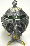 Solid Pewter Medieval Dragon Chalice Trinket Box