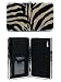 New Black Gold Glitter Designer Inspired Animal Zebra Flat Clutch Wallet, Gold