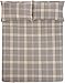 Amazon Basics Yarn-Dyed Lightweight Flannel Sheet Set - Queen, Grey Plaid