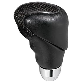 Pilot Automotive PM-2110E Motorsport Leather with Real Carbon Fiber Manual Stick Shift Knob