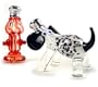 Handblown Art Glass Salt/Pepper Shaker Set - "Dog's Best Friend"