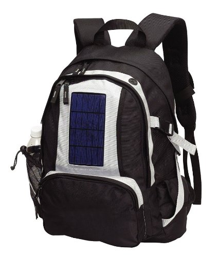 Solar Backpack + Portable Charger (Eco-friendly)- Black
