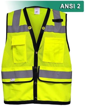 Reflective Apparel Surveyor Economy Safety Vest Hi Vis Mesh ANSI 2 RAF-587-ST