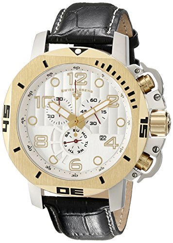 Swiss Legend Men's 10538-02S-GB Scubador Chronograph Black Leather Watch