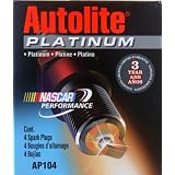 4 Autolite PLATINUM Spark Plugs #AP104 
