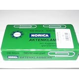 Produkt-Bild: Norica Brief- und Aktenklammern/1631 50mm verzinkt glatt Inh.100