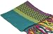 Arab Keffiyah Kafiyah Head Scarf Shemagh - Choice Of Colors Color: Purple-Green-Aqua Multicolor
