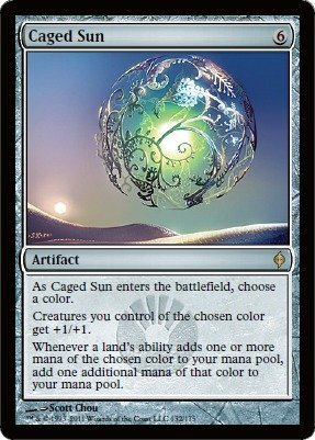 magic the gathering caged sun new phyrexia foil cheap price