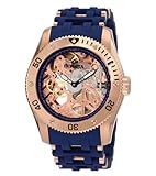 Invicta Men's 1258 Sea Spider Mechanical Skeleton Dial Blue Polyurethane Watch