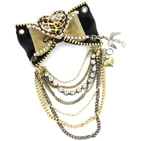 Betsey Johnson Lovely Leopard Bow Pin