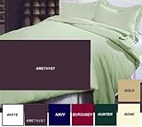 MARRIKAS 230TC All Cotton Comforter Cover and Sham Set King AMETHYST STRIPE ....