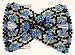 EZ Magic Comb Stretchy Beaded Hair Comb In Blue Flower Beads
