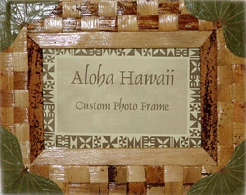 Alii of Hawaii Sea Grape & Woven Banana Picture Frame (4"x6")