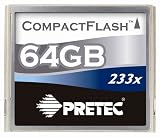 Electronics : Pretec 64GB High Speed Type II CompactFlash (233X = 35MB/sec)