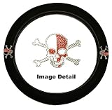 51eQpYJGOCL. SL160  Red Skull w/ Crossbones Gem Crystal Studded Rhinestone Bling Car Truck SUV Steering Wheel Cover
