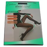 Sheer Relief Light Support Tights Size XL (Black)