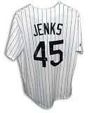 Bobby Jenks Autographed/Hand Signed Chicago White Sox White Majestic Baseball Jersey