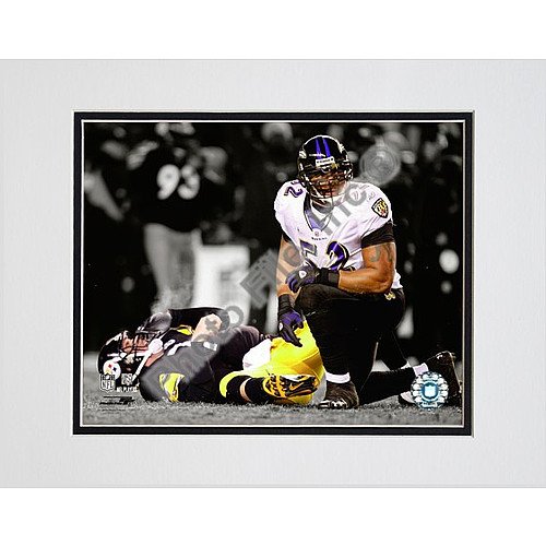 Photo File Baltimore Ravens Ray Lewis Matted Photo