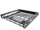 Search : TMS ALUM-RFCARRIER-RCR5040A  50-Inch by 39-Inch Car Roof Rack Basket Cargo Top Luggage Carrier, Black