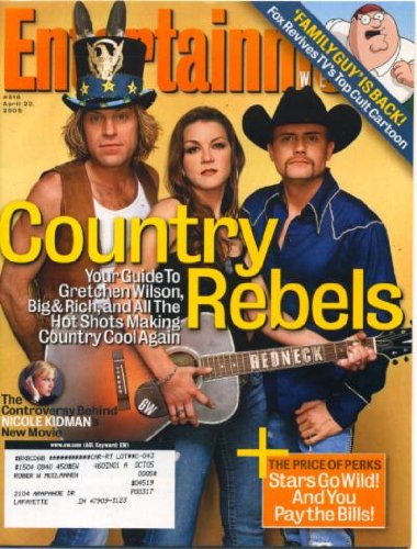 Entertainment Weekly April 22 2005 Big & Rich, Gretchen Wilson, Nicole Kidman, Family Guy, Pamela Anderson, David Duchovny, Sydney Pollack