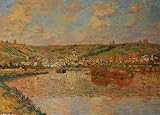 Ready to hang paintings on stretched canvas - Claude Monet - 24 x 18 inches - Late Afternoon in V...