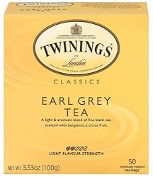 Twinings Earl Grey Tea, Tea Bags, 50-Count Boxes (Pack of 6)
