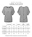 URBANCLEO PLUS Womens Short Kimono Sleeve Boat Neck Dolman Drape Top Shirts