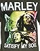 Bob Marley Satisfy My Soul Adult Men's Green T-Shirt