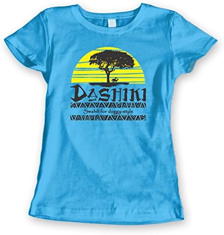 Dashiki Swahili For Doggy Style Womens Shirt Small Aqua