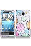 HTC Inspire 4G Full Diamond Graphic Case - Rainbow Circles (Free HandHeldit ....