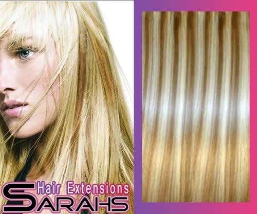 Thick 24 inch Long. Blonde Mix 18/22. Clip in Human Hair Extensions. High quality Remy Hair!. Full Head Coverage. FREE POST