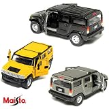 Maisto Set of 3 Hummers H2 SUV, 4¼ Die-cast Metal Pull Back Action