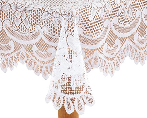 White Rose Lace Tablecloth
