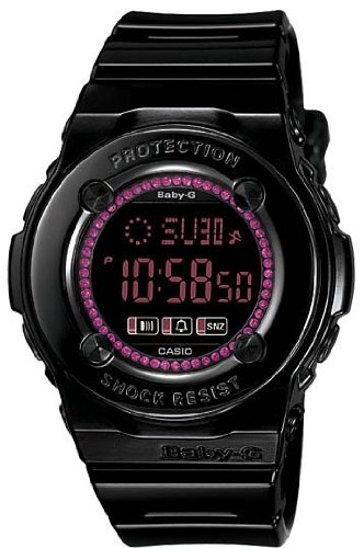 Baby-G Jelly World Time Black Strap Black Dial Women's Watch #BG-1300MB-1DR