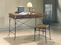 Traditional Style Pine Wood and Metal Desk Chair Set