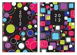 2012 pocket week to view diary - square / circle designs (small size)