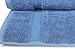 SALBAKOS 100% Turkish Cotton Bath Towel Set of 4 27x54 inch | Heirloom Quality | Hotel & Spa Collection | Ultra Soft, Super Absorbent, Long Lasting Bath Towels | Made in Turkey (Blue, 4 Bath Towels)