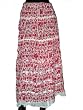 Casual Skirts -White with Red Color Printed Wrap Girls Comfortable Clothing In India Size 36 For Free Shipping