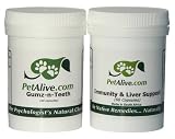 PetAlive Gumz-n-Teeth and Immunity & Liver Support ComboPack to treat pet gum disease and for healthy teeth and gums
