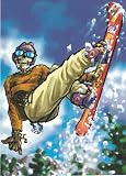 Grateful Dead ~ Rare Grateful Dead Greeting Card ~ #33, Snowboarding Skeleton