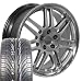 Wheel1x - 18" Fits Audi - RS4 Style Deep Dish Replica wheels tires - Hyper Silver 18x8