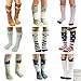 Gellwhu Baby Girls Boys Cotton Animal Cartoon Knee High Socks Stockings 9 Pairs (M(1-3 Year), Set A)
