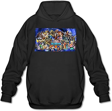 Men's Nintendo Super Smash Bros Mario Collage Hoodie M Black