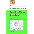 DAV Karte 0/3A Cordillera Blanca Nordteil 1 : 100 000: Trekkingkarte